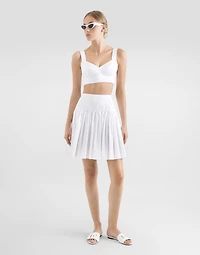 Short cotton circle skirt