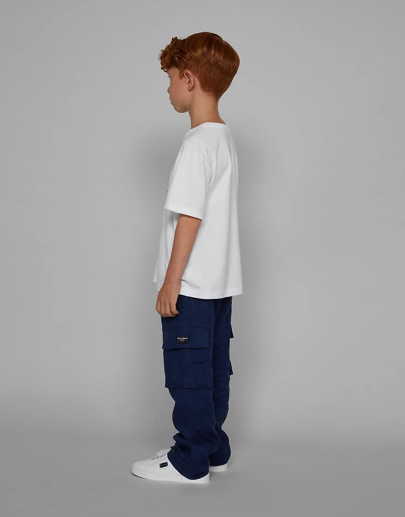 Non-stretch linen cargo pants