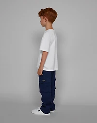 Non-stretch linen cargo pants