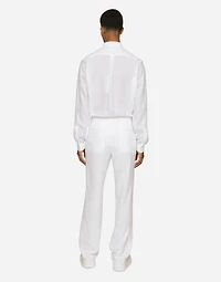 Linen Martini-fit shirt with DG hardware