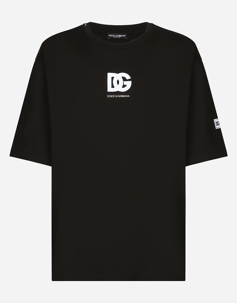 Short-sleeved T-shirt with DG logo patch