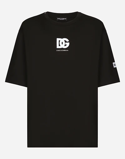 Short-sleeved T-shirt with DG logo patch