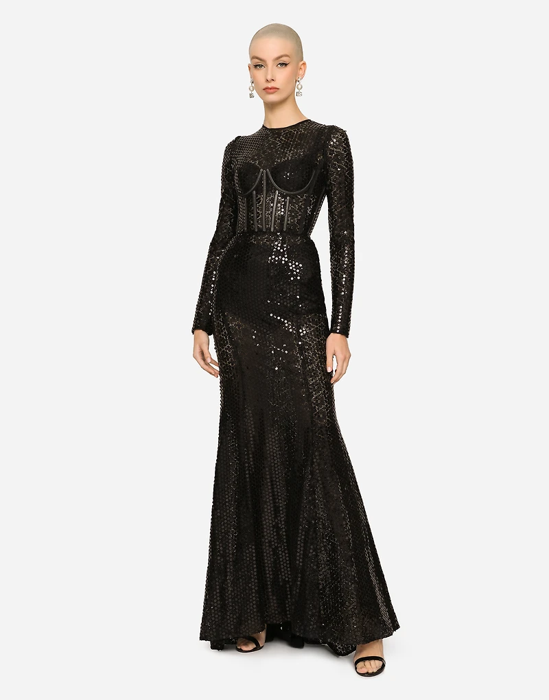Long sequined mermaid dress