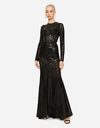 Long sequined mermaid dress