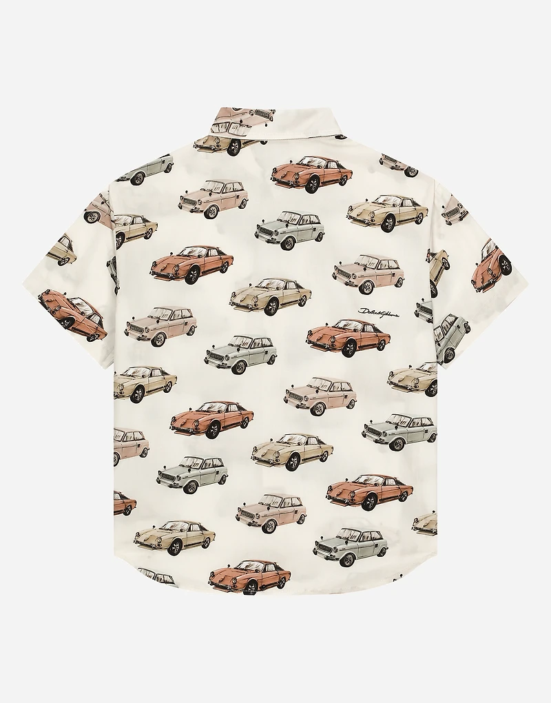 Printed poplin shirt