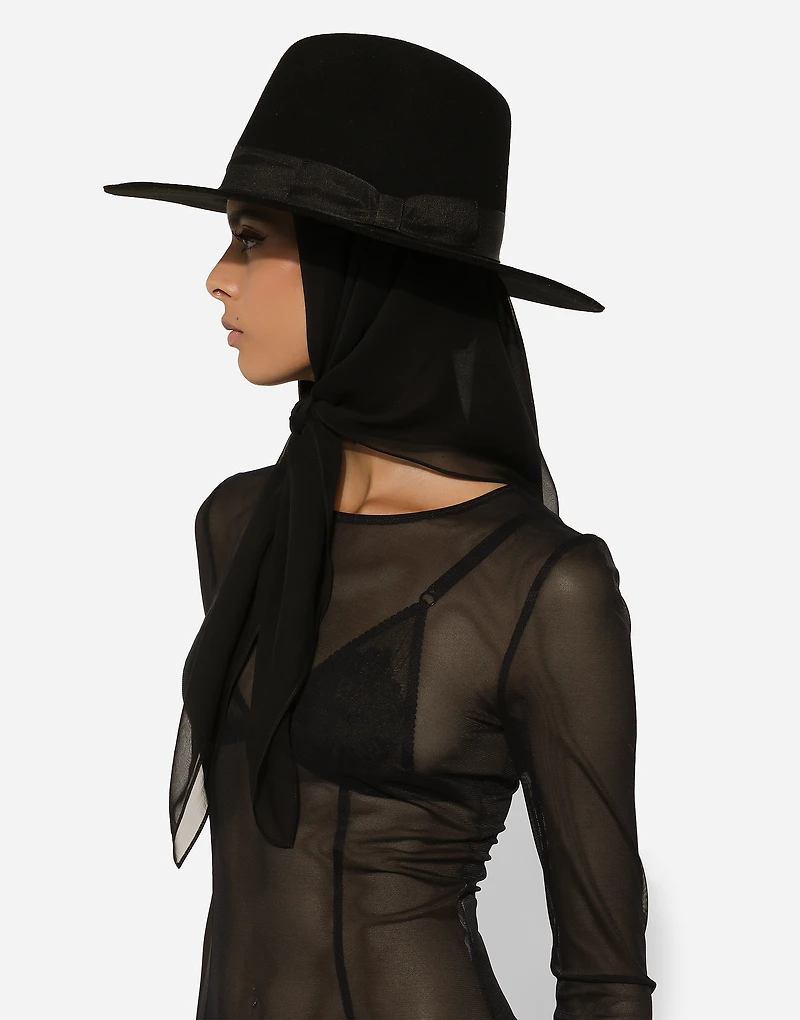 Wool felt fedora hat