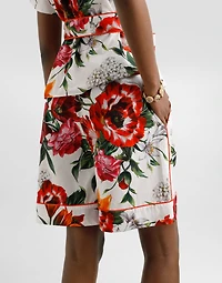 Flower-print shorts