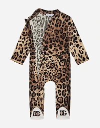 3-piece gift set leopard-print jersey