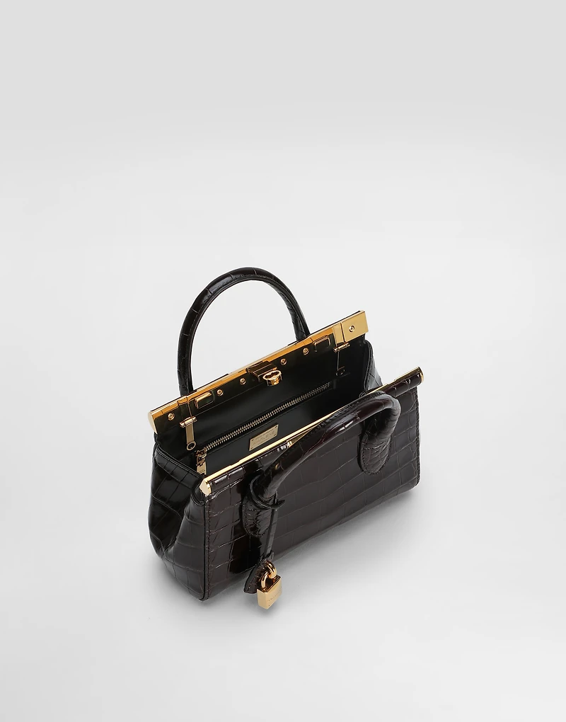 Marlene day mini handbag in polished alligator