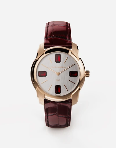 Gold watch with rubies