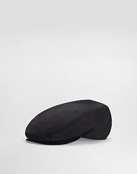 Virgin wool pinstripe flat cap