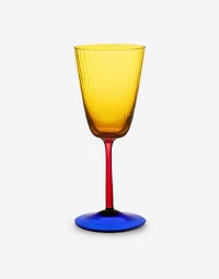 Hand-Blown Murano White Wine Glass