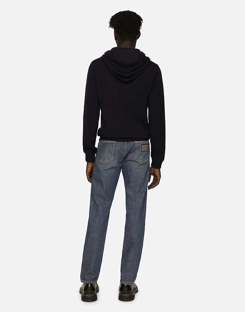 Hooded cashmere pullover