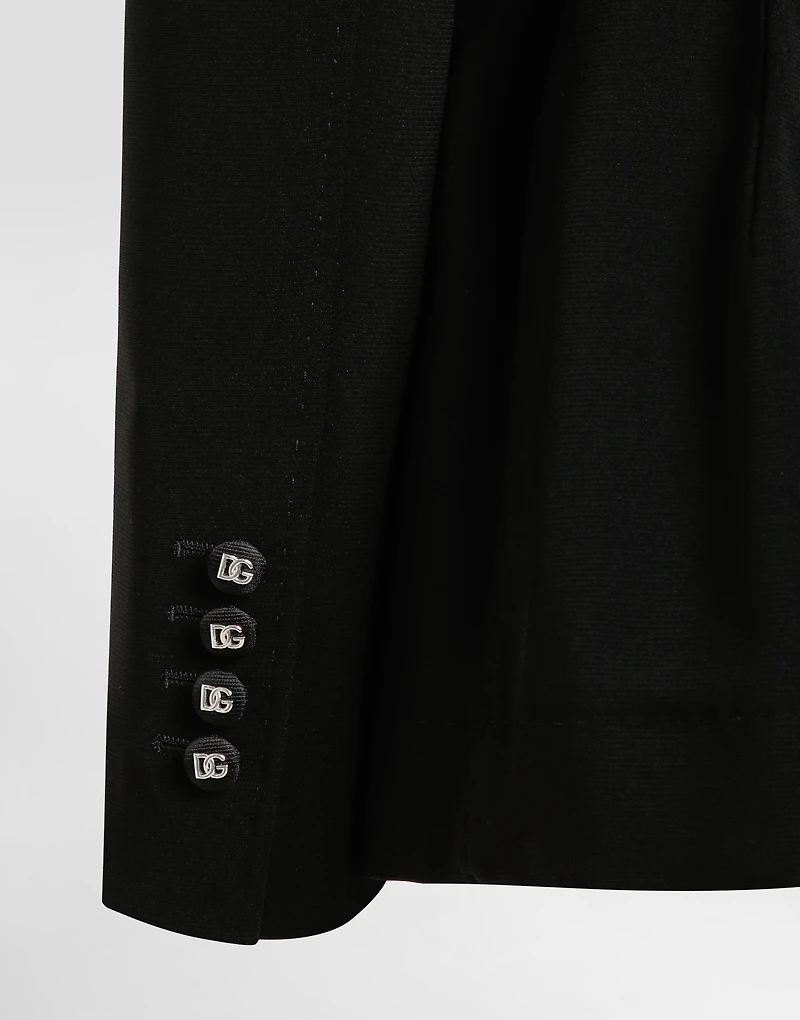 Double-breasted Turlington jacket jersey Milano rib