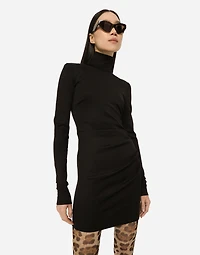 Short jersey Milano rib dress
