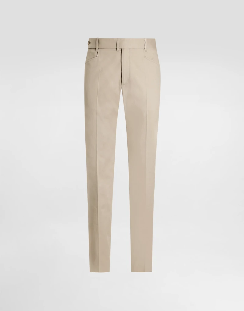 Cotton gabardine cargo trousers