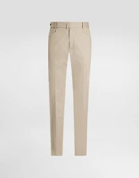 Cotton gabardine cargo trousers