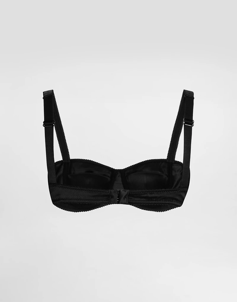 Satin balconette bra