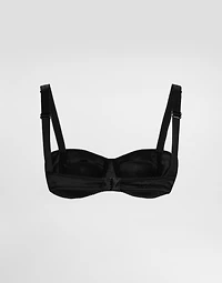 Satin balconette bra