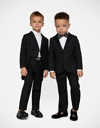 Single-breasted evening suit in stretch woolen fabric