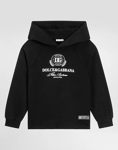 Jersey hoodie with DG print
