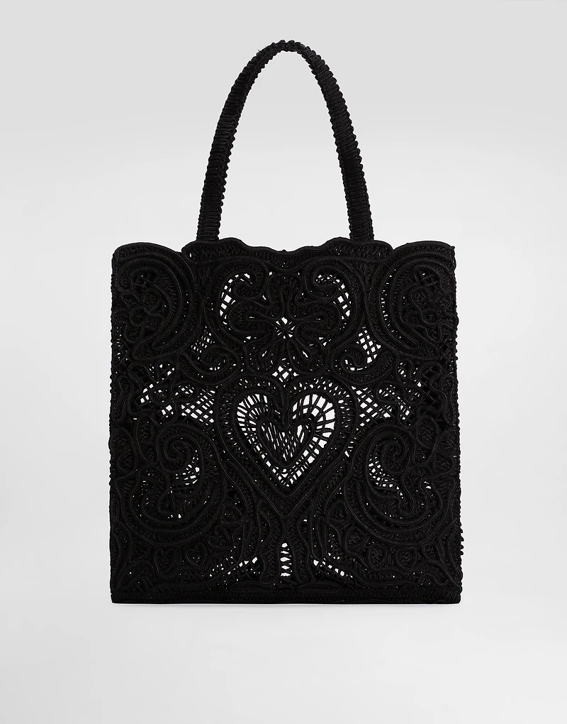 Medium cordonetto lace Beatrice shopper