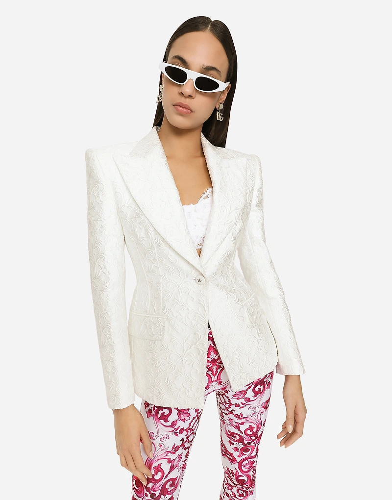 Brocade Turlington blazer
