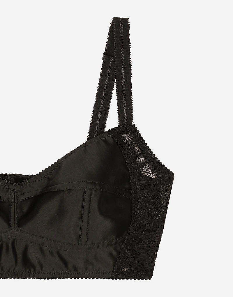 Satin and lace bralette top