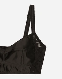 Satin and lace bralette top