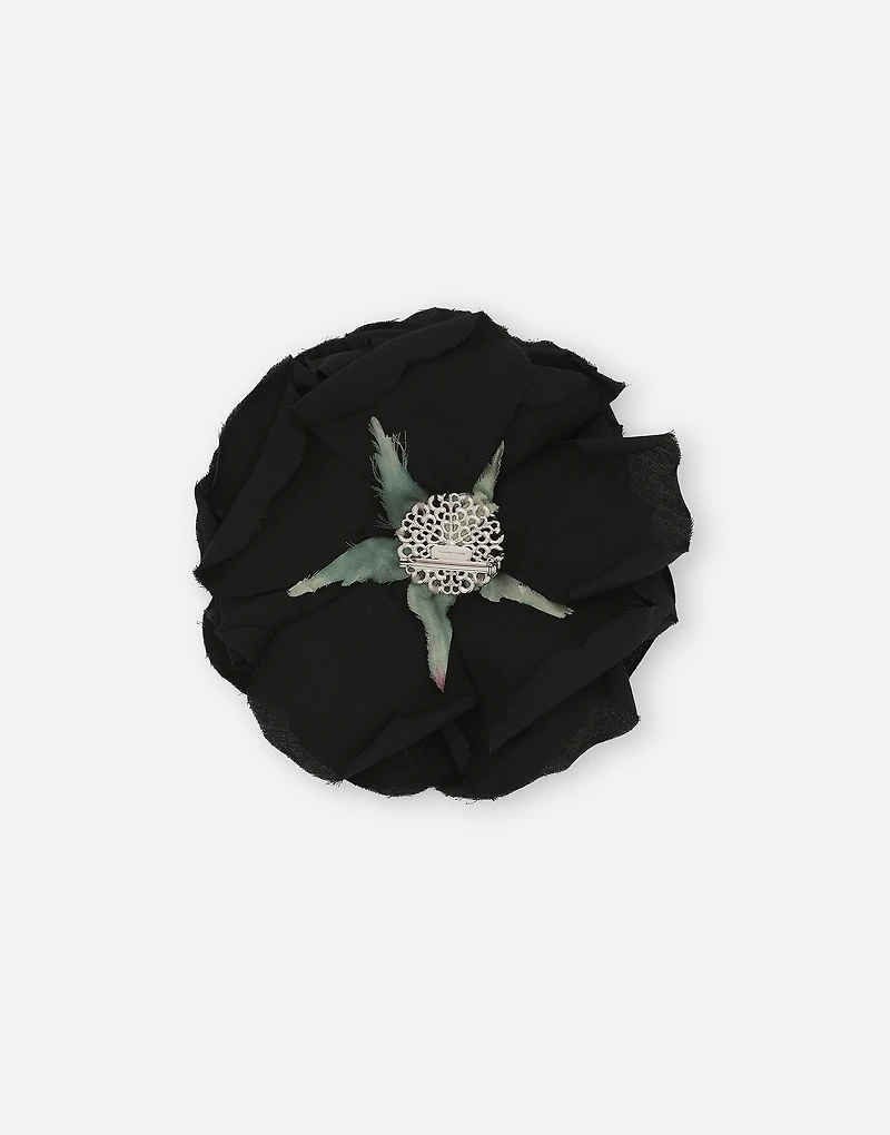 Floral cotton brooch