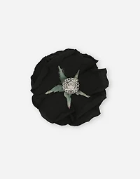 Floral cotton brooch