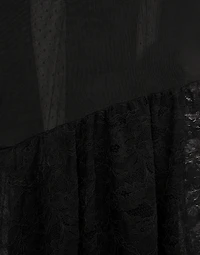 Strapless lace patchwork dress
