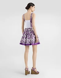 Majolica-print poplin dress
