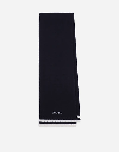 Wool jacquard scarf with Dolce&Gabbana logo