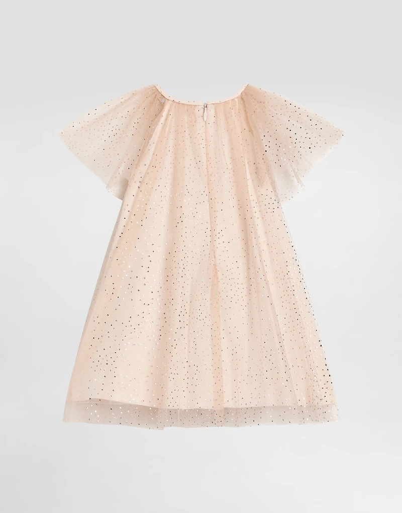 Tulle dress with polka dot print