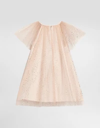 Tulle dress with polka dot print