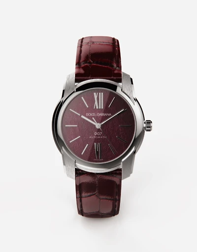 DG7 watch in steel with ruby