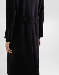 Single-breasted cashmere coat
