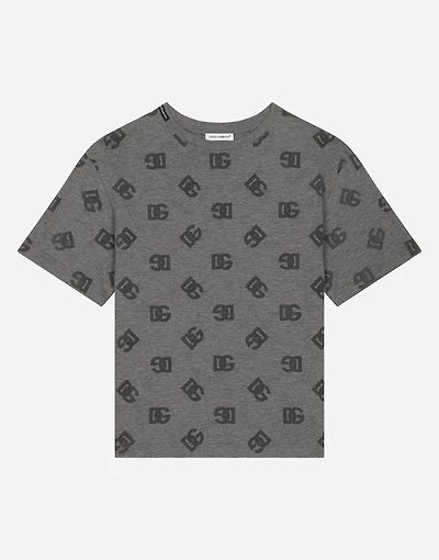 Jersey T-shirt with DG logo print