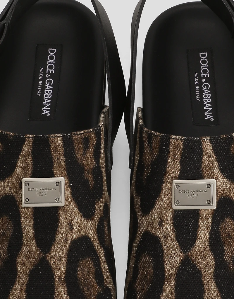 Canvas mules