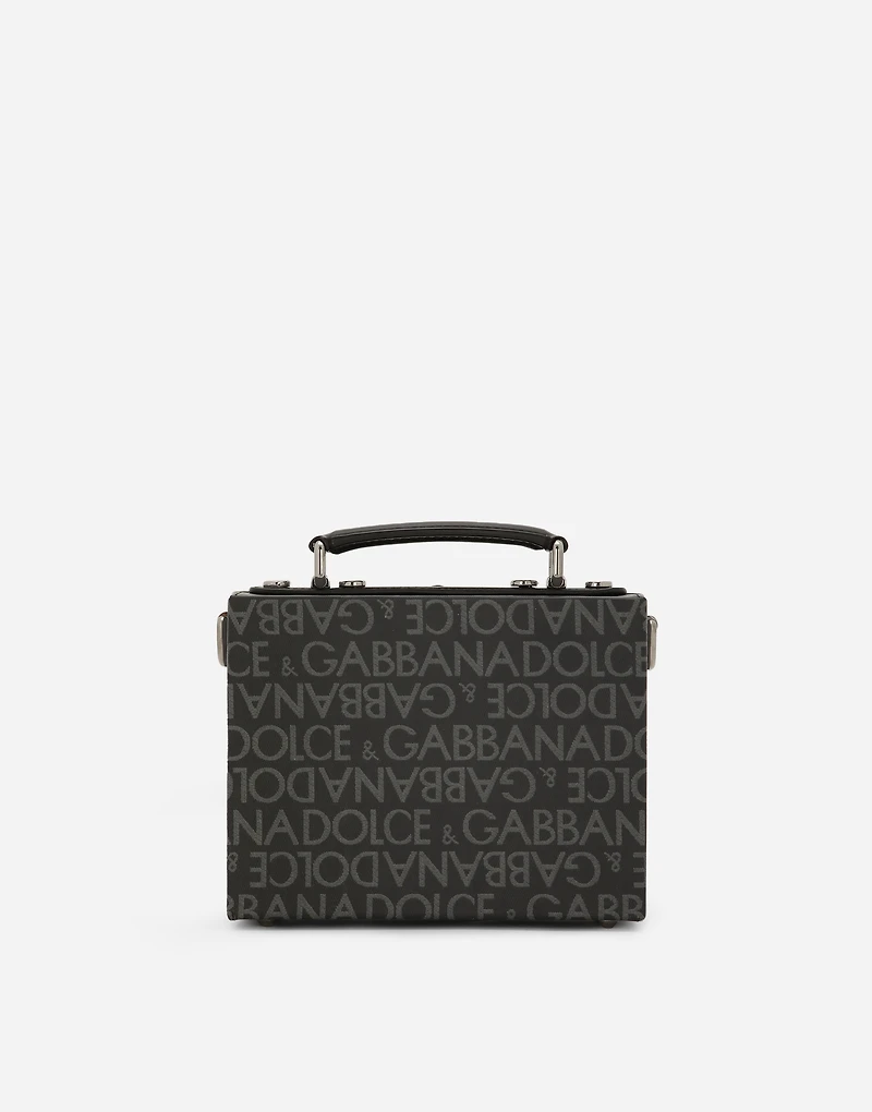 Coated jacquard box bag
