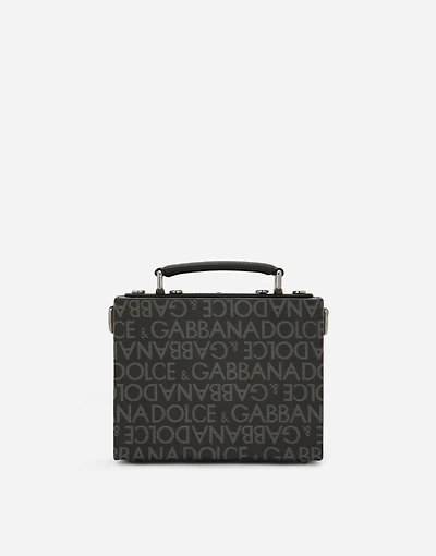 Coated jacquard box bag