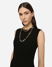  Rainbow Sautoir 
 18-carat yellow gold and multicolored gems