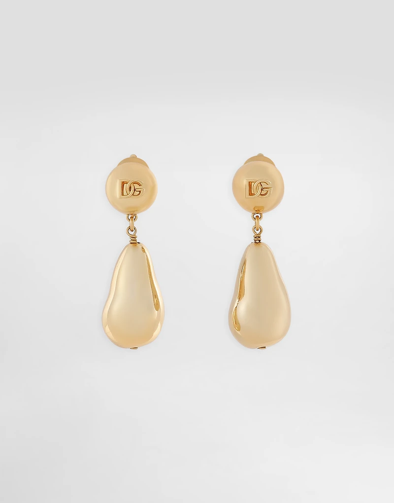 Teardrop earrings with DG logo