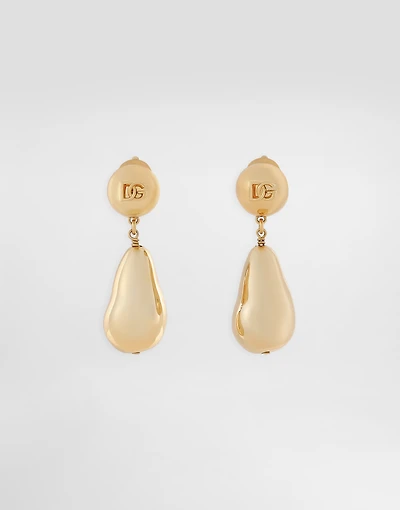 Teardrop earrings with DG logo