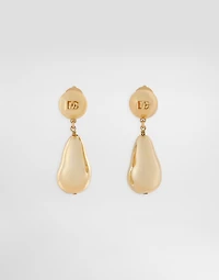 Teardrop earrings with DG logo