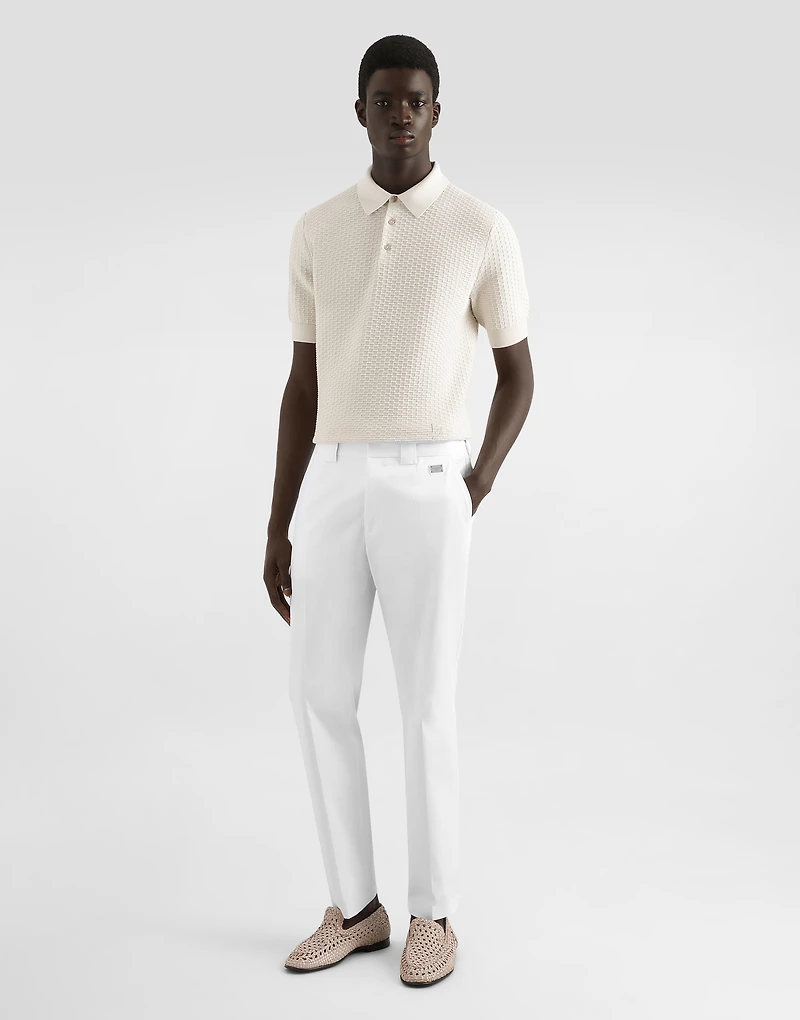 Cotton polo-shirt with embroidered logo