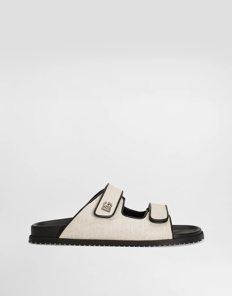 Salt&pepper fabric sandal