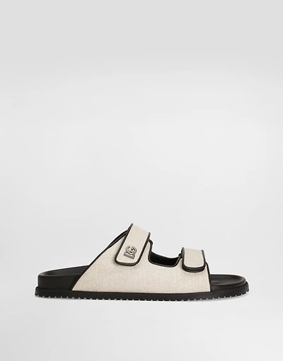Salt&pepper fabric sandal