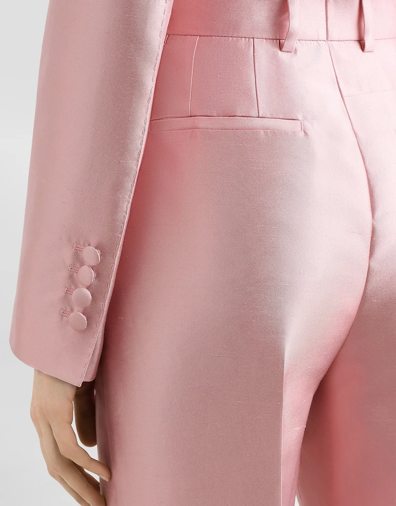Silk shantung trousers